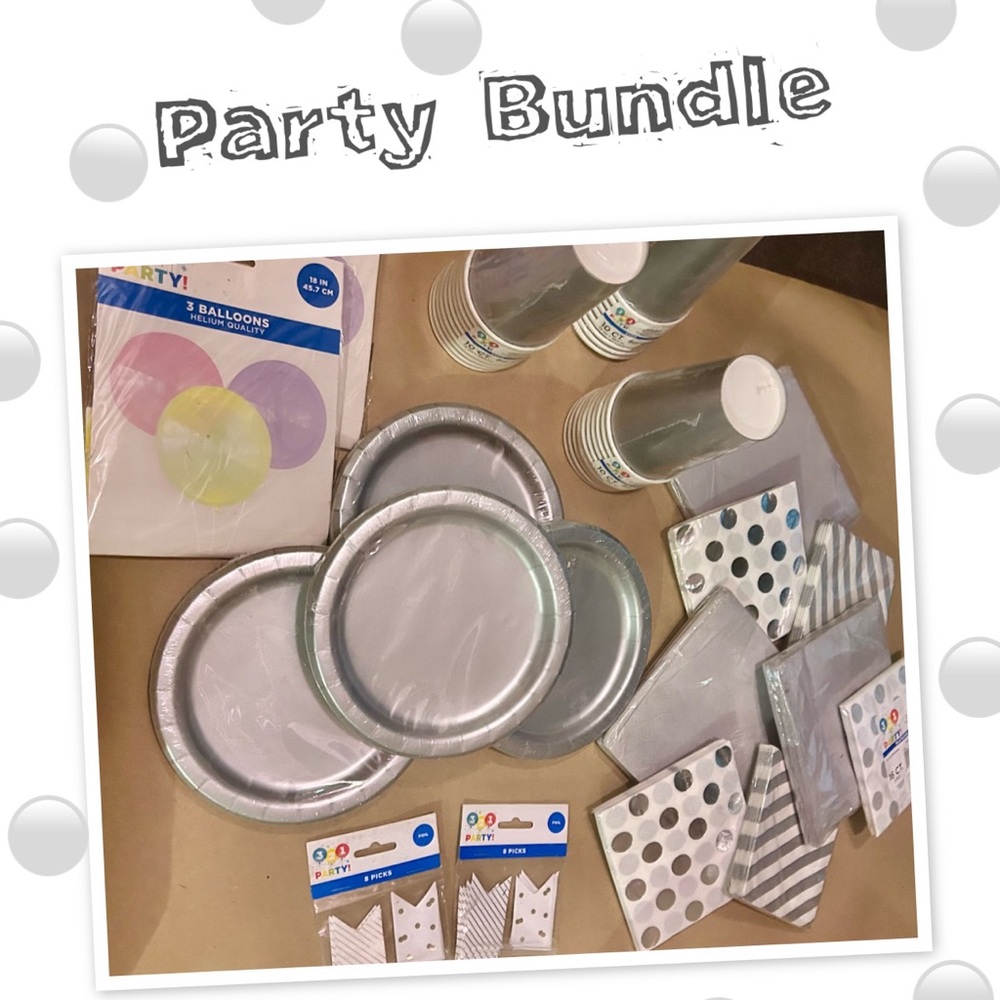 Silver Party Bundle Set